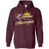 Queens Are Born In November Golden T-Shirt