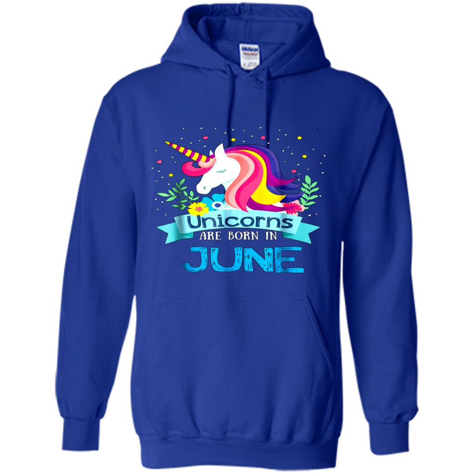 Unicorns are born in June Birthday Rainbow Gift Ladies Custom