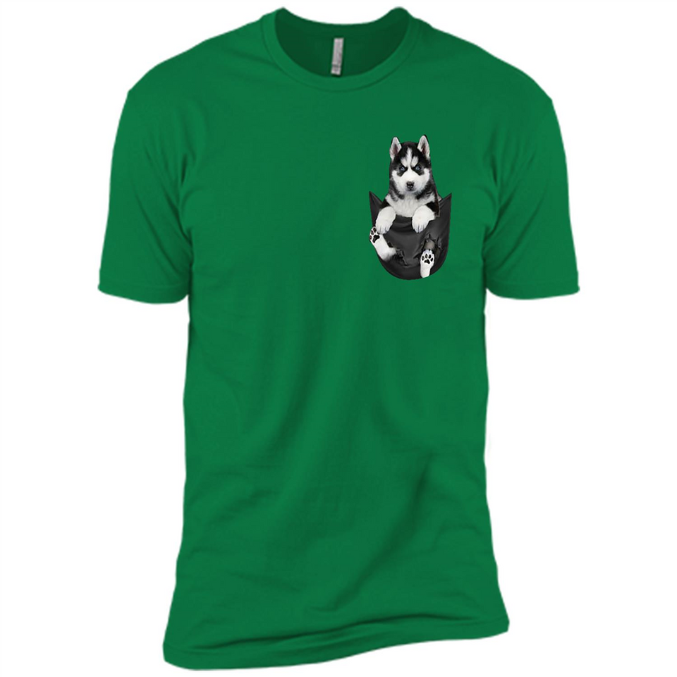 Husky Pocket - Premium Short Sleeve T-Shirt