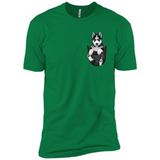 Husky Pocket - Premium Short Sleeve T-Shirt
