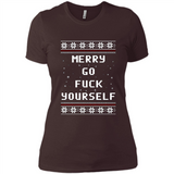 Merry go fuck yourself Christmas sweatshirt PINGPONG