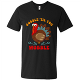 Thanksgiving Gobble Wobble Turkey - Men's V-Neck