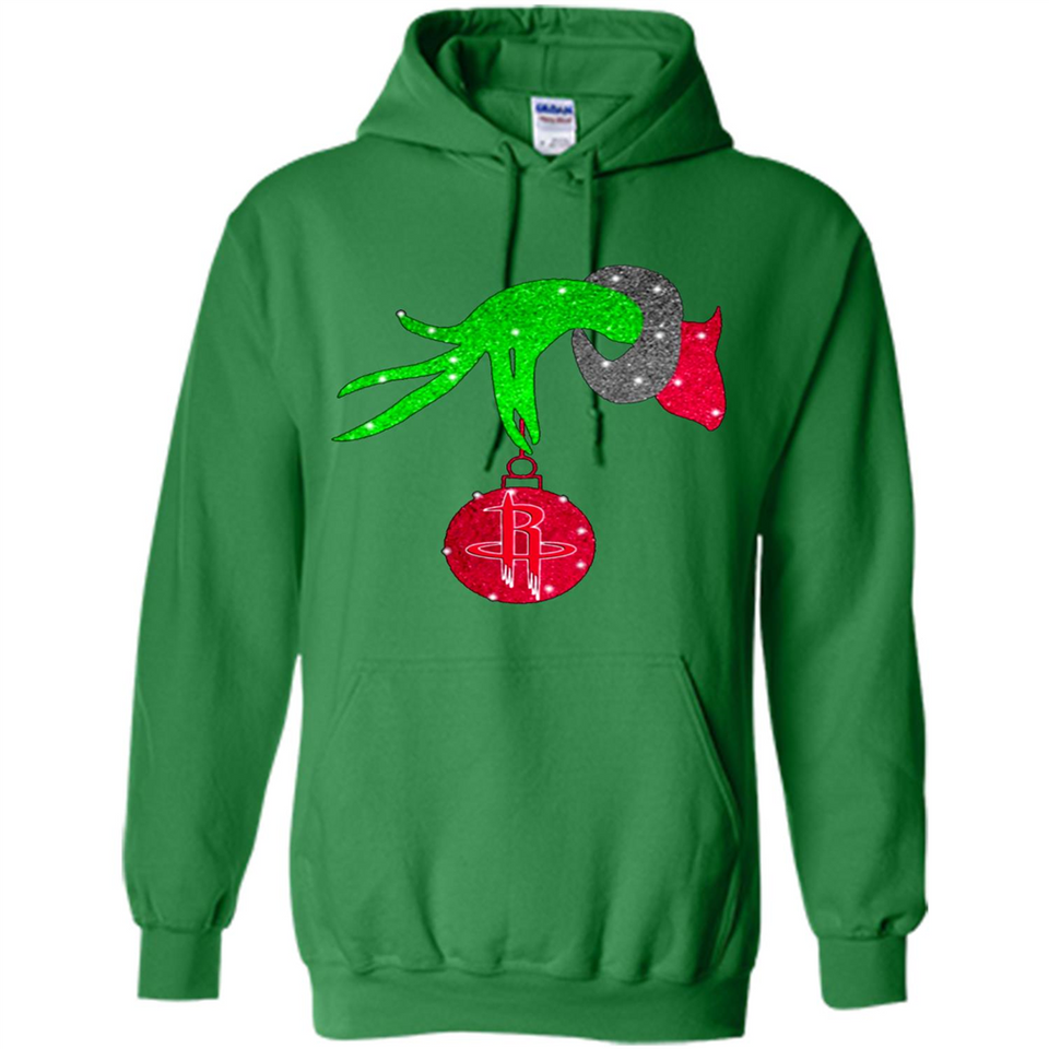 GRINCH HAND HOLDING HOUSTON ROCKETS GLITTER CHRISTMAS PINGPONG