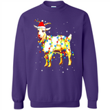 Christmas Lights Goat Wearing Santa Hat T-Shirt - Sweatshirt