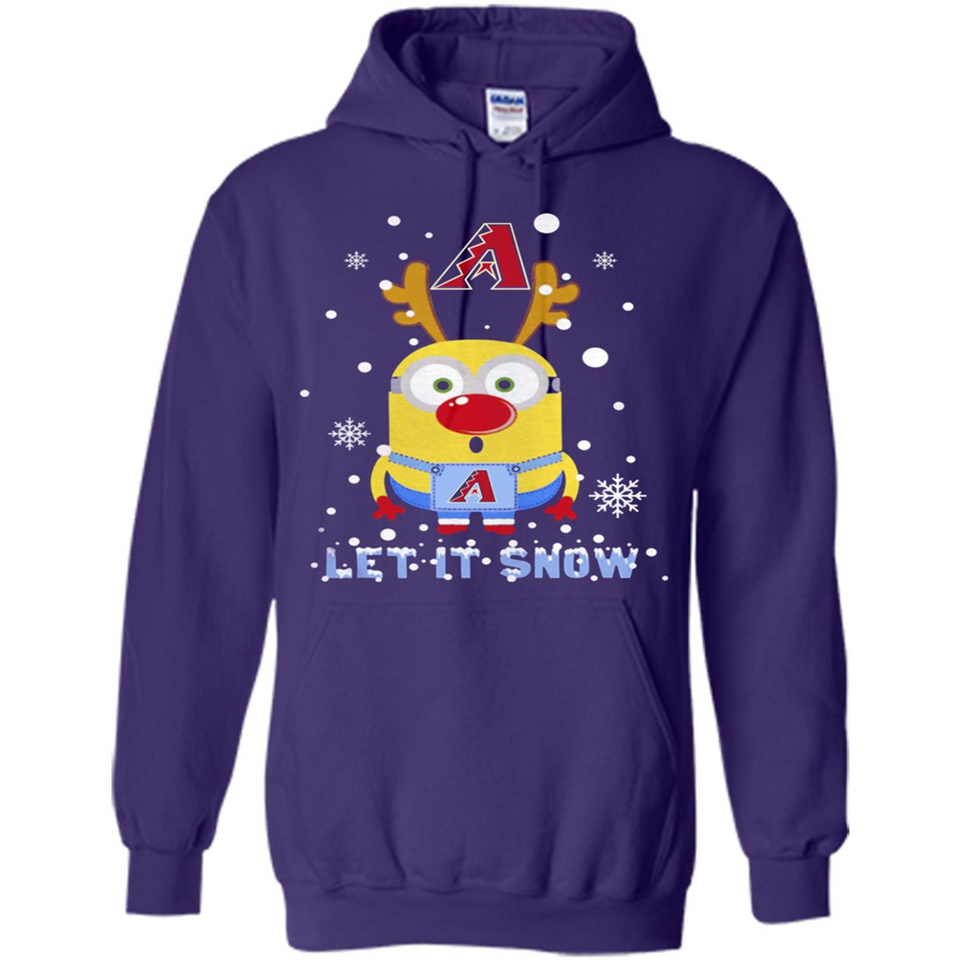 Minion Arizona Diamondbacks Ugly Christmas Sweater Let it Snow - Hoodie