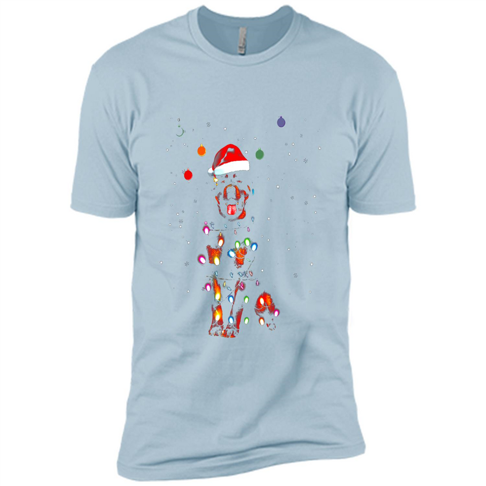 Rottweiler Santa Lights Christmas Dog Xmas Sweatshirt - Premium Short Sleeve T-Shirt