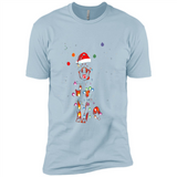 Rottweiler Santa Lights Christmas Dog Xmas Sweatshirt - Premium Short Sleeve T-Shirt
