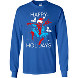 Marvel Spider Man Happy Holidays Santa Christmas Mug PINGPONG - Long Sleeve T-Shirt
