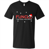 Mens Christmas Funcle The Cool Fun Uncle Definition Xmas - Men's V-Neck
