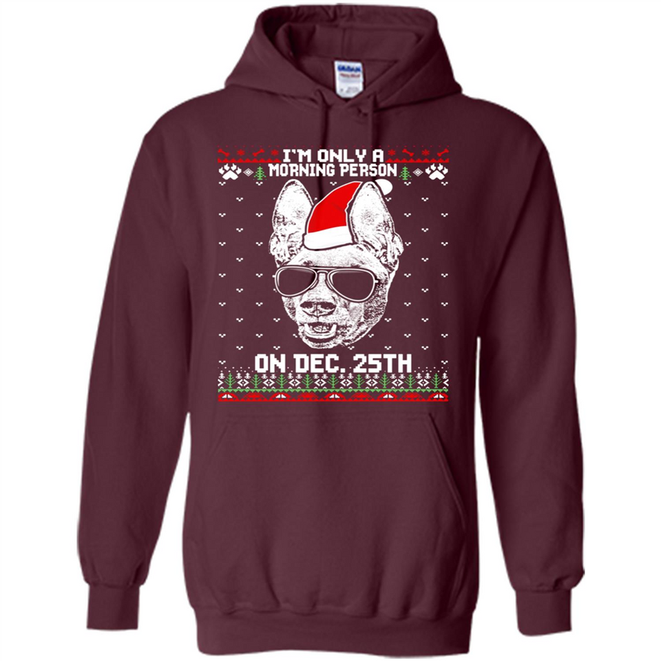 Morning Person Pharaoh Hound Funny Xmas - Hoodie