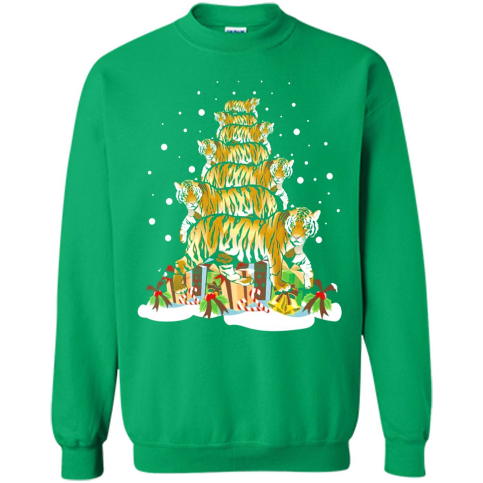 Tiger Christmas Tree Funny Merry Christmas - Sweatshirt