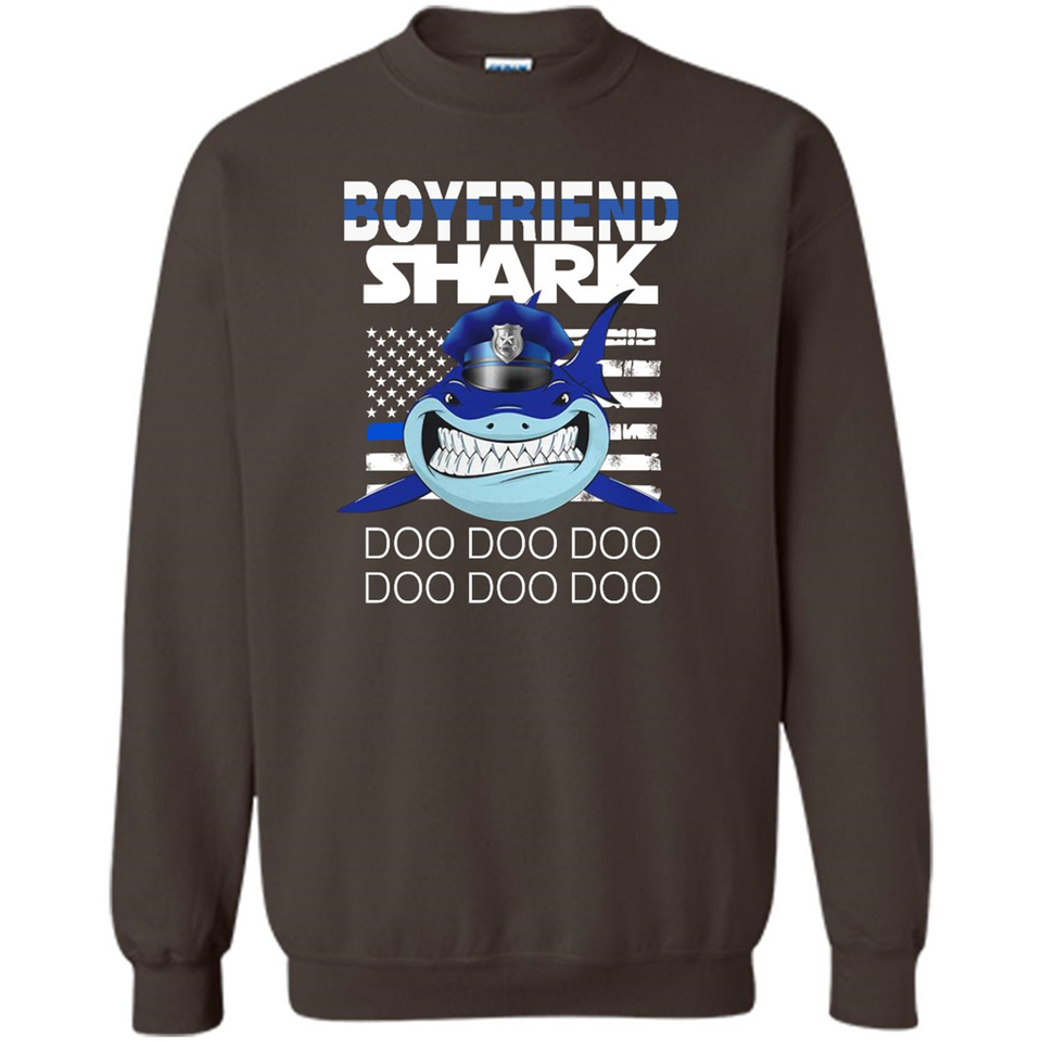 Police boyfriend Shark Blue Line Tee