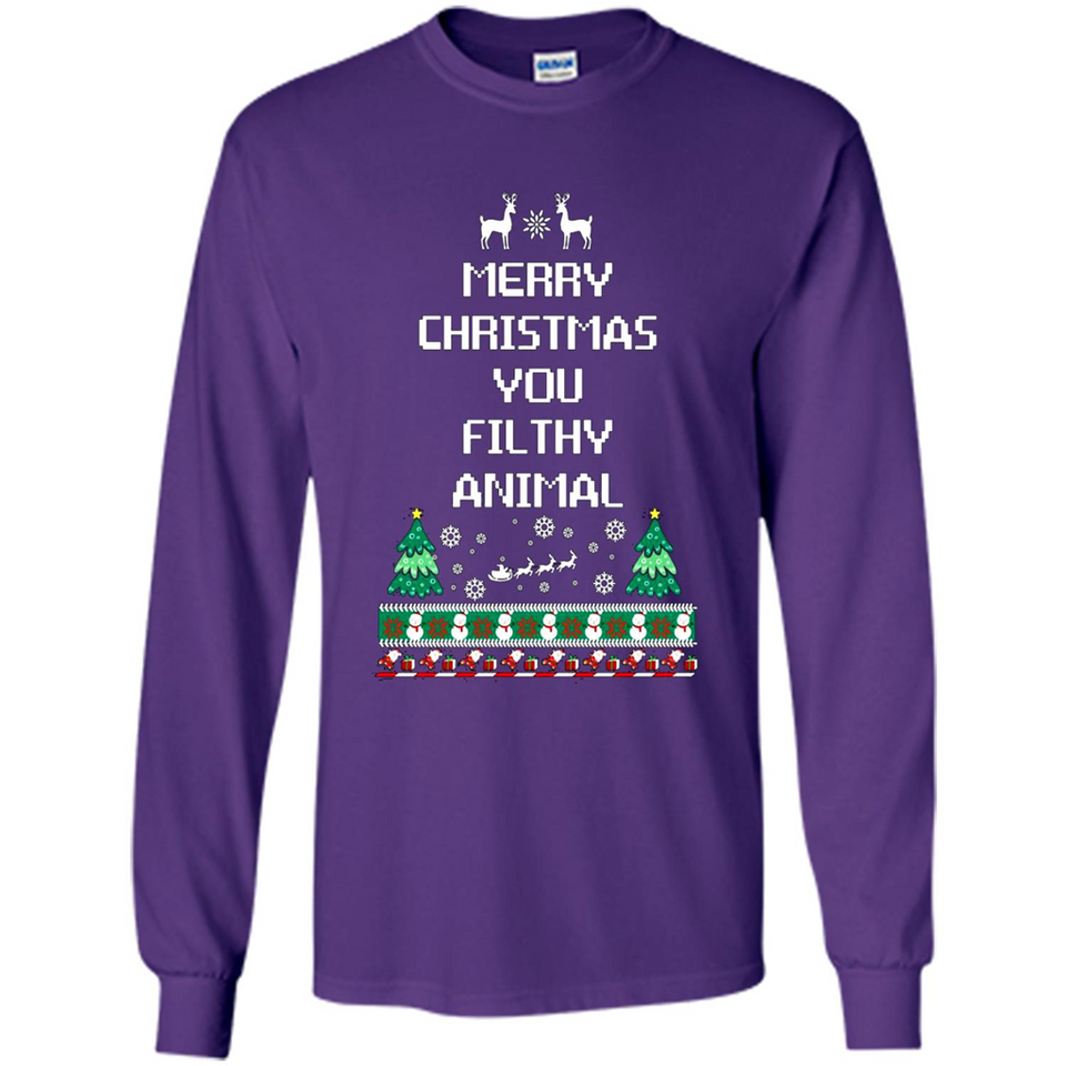 Merry Christmas You Filthy Animal Sweatshirt PINGPONG