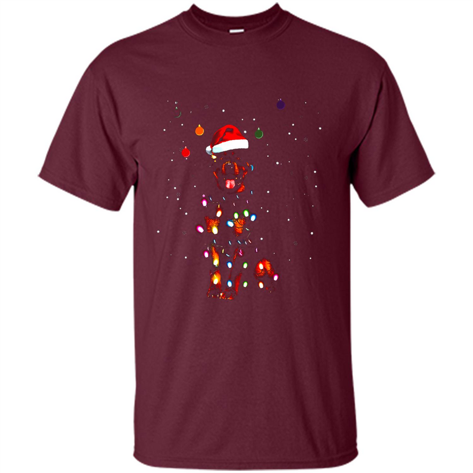 Rottweiler Santa Lights Christmas Dog Xmas Sweatshirt - Shirt