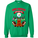 Pittsburgh Steelers NFL Reindeer Funny Merry Christmas And Happy New Year
