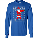 Flossing Santa Christmas Ugly Sweater Style Pajama Xmas Gift - Long Sleeve T-Shirt