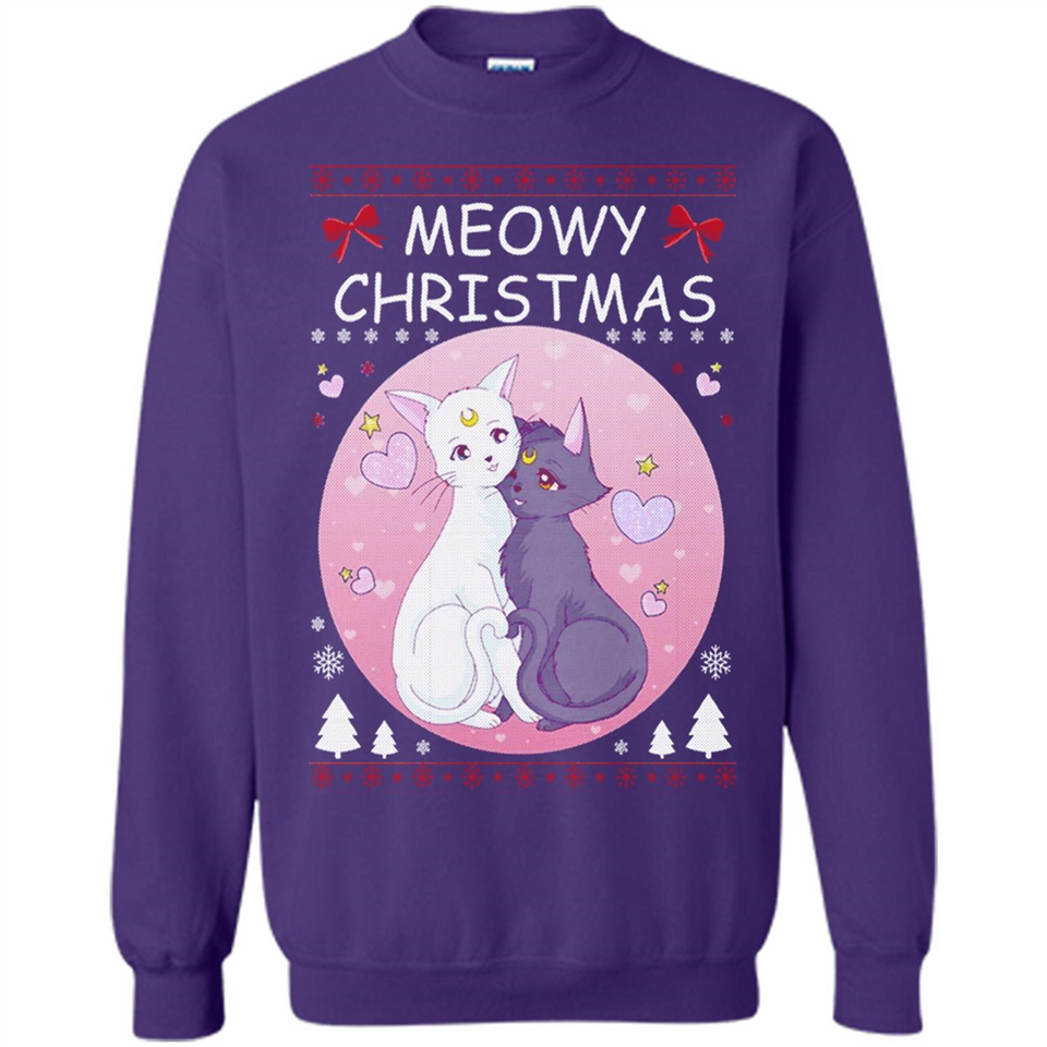 Sailor Moon Yin Yang Cat Love Ugly Christmas Sweater - Sweatshirt
