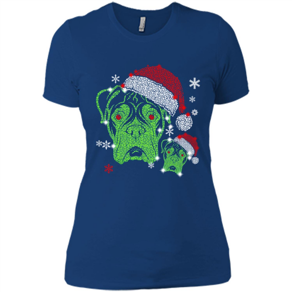 Boxer Dog diamond Christmas - Ladies' Boyfriend T-Shirt