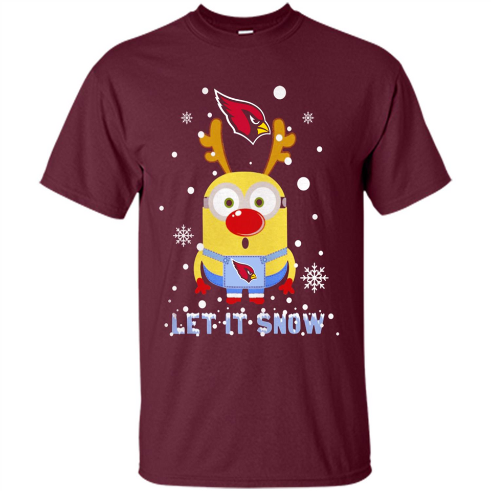 Minion Arizona Cardinals Ugly Christmas Sweater Let it Snow - Shirt