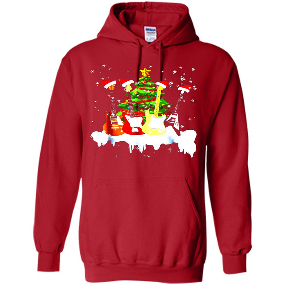 Santa Hat Electric Guitar Classical Guitar Christmas shirt Ladies' Boyfriend