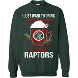 I Just Want To Drink Hot Chocolate & Watch Toronto Raptors Ugly Christmas Sweater PINGPONG