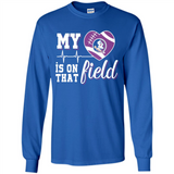 Florida State Seminoles Football My Heart is on that Field - Long Sleeve T-Shirt
