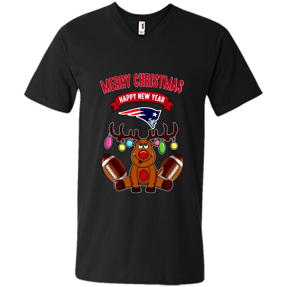 New England Patriots NFL Reindeer Funny Merry Christmas And Happy New Year