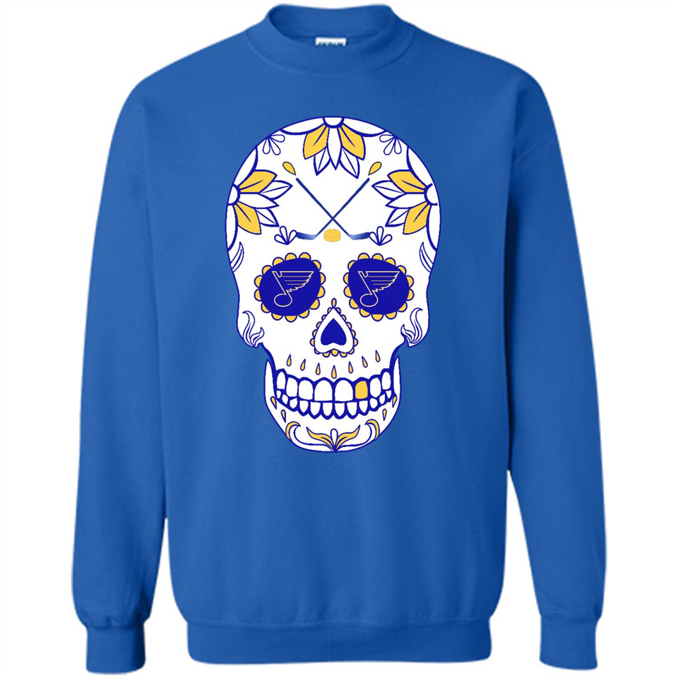 St. Louis Blues Hockey Sugar Skull Day of the Dead