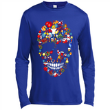 Skull Christmas Decorations Merry Xmas T-Shirt - Canvas Long Sleeve T-Shirt