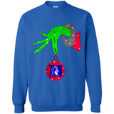 GRINCH HAND HOLDING DUKE BLUE DEVILS GLITTER CHRISTMAS PINGPONG