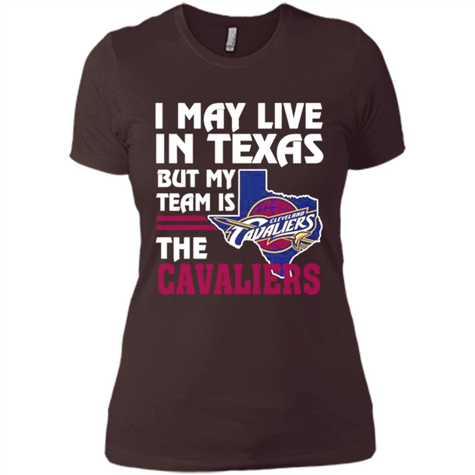 I May Live In Texas But My Team Is The Cavaliers - Ladies' Boyfriend T-Shirt