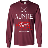 Aunt Shirt Buffalo Plaid Family Camp Bear Tee - Long Sleeve T-Shirt