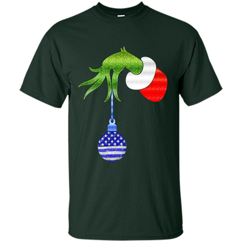 Grinch Holding American Flag ornament Christmas