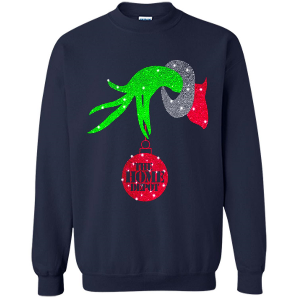 Grinch hand holding HomeDepot Glitter Christmas PING PONG
