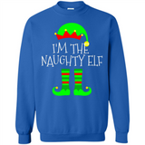 Matching Family Christmas Shirt Funny I'm The Naughty Elf Black mugs PINGPONG - Sweatshirt