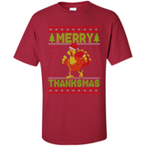 Merry Thankmas Ugly Xmas Thanksgiving Turkey Sweatshirt - Shirt