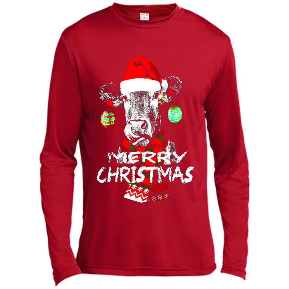 Fabulous Mooey christmas Heifers Cow Christmas lights - Canvas Long Sleeve T-Shirt