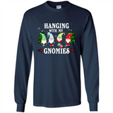 Christmas Garden Gnome Hanging With My Gnomies Shirt Sweater - Long Sleeve T-Shirt