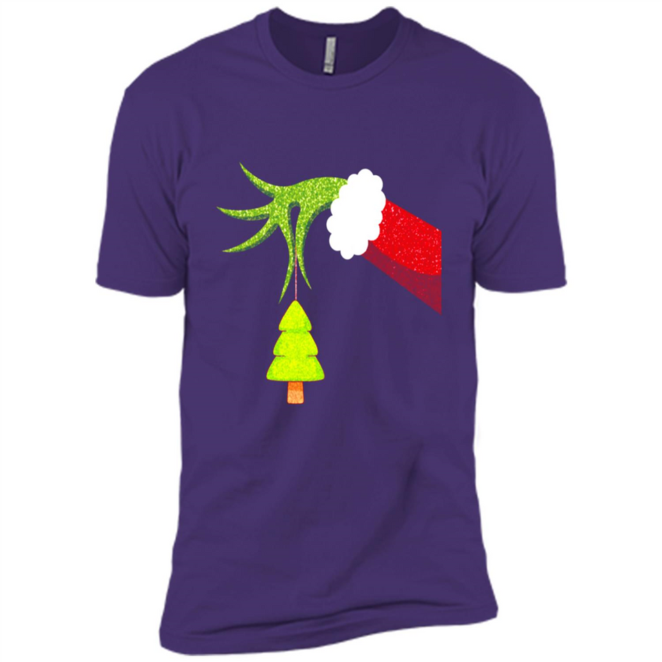 Funny Grinch Hand Holding Christmas Tree Ornament Christmas PING PONG