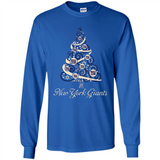 New York Giants NFL Football Team Logo Christmas Tree T-Shirt - Long Sleeve T-Shirt