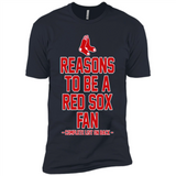 Reasons to be a Boston Red Sox Fan Complete List on Back - Premium Short Sleeve T-Shirt