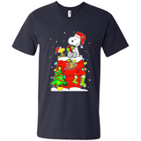 Anaheim Ducks Snoopy Ugly Christmas Sweaters - Sao chép - Men's V-Neck