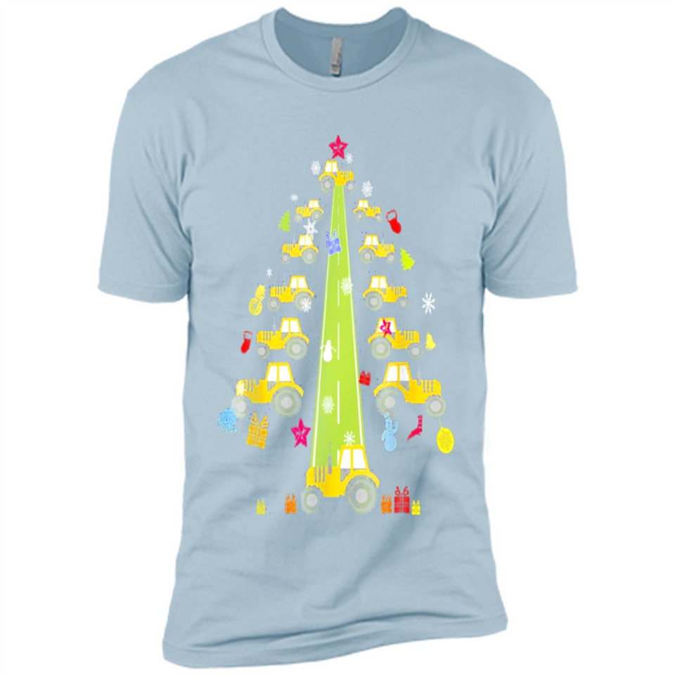 Tractor Car Christmas Tree T-shirt For Drivers
