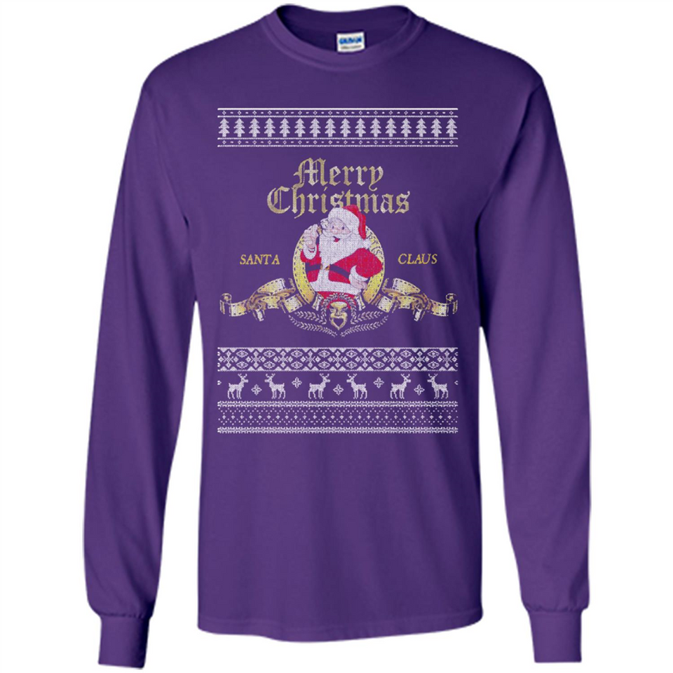 Christmas Santa Goldwyn Mayer Logo - Long Sleeve T-Shirt
