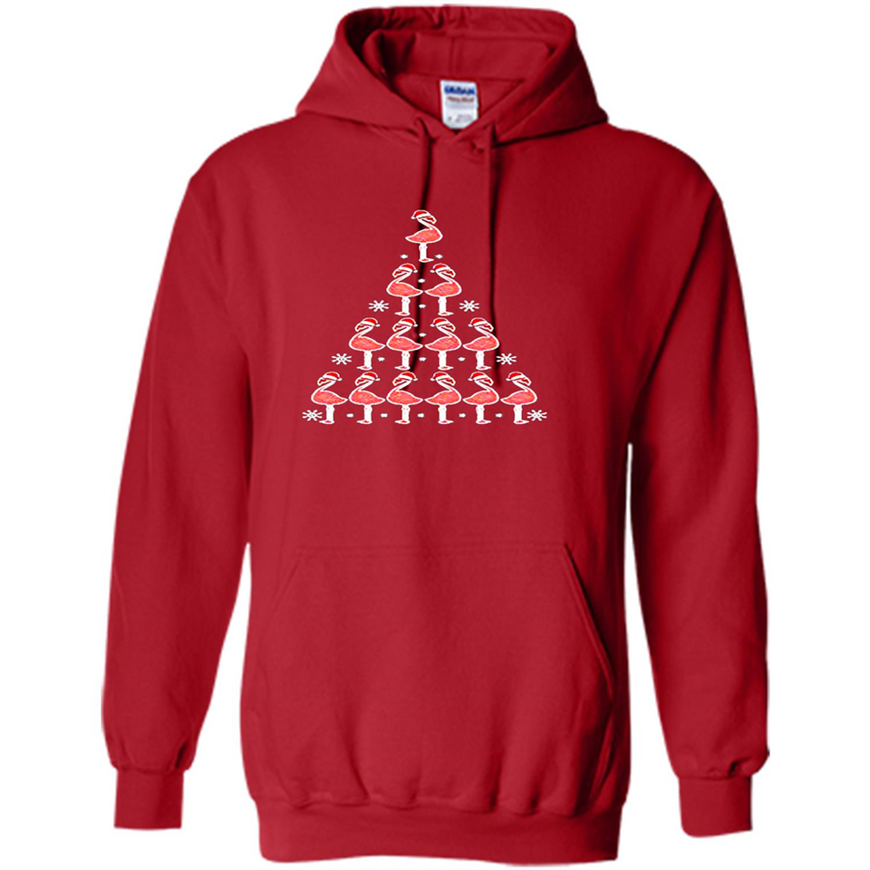Flamingo Christmas Tree Flamingo - Hoodie