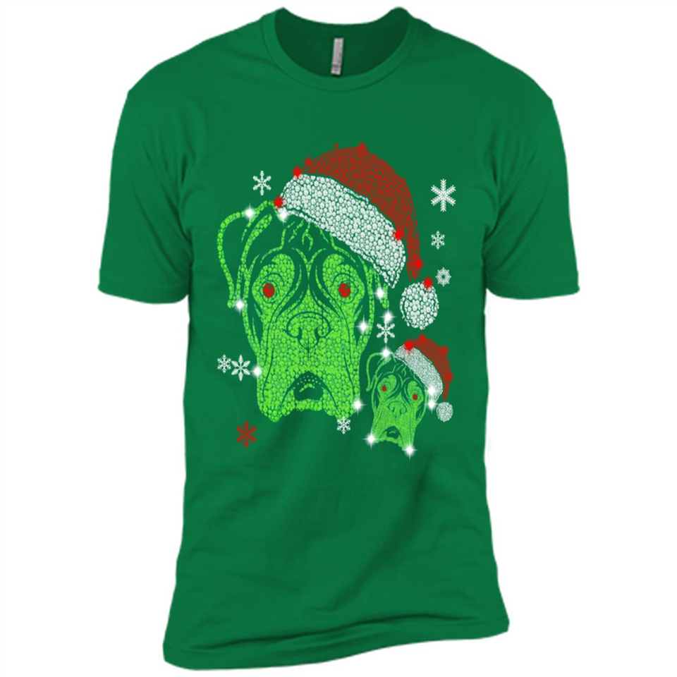 Boxer Dog diamond Christmas - Premium Short Sleeve T-Shirt