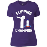 Water Bottle Flipping Tshirt Dabbing Flipping Champion - Ladies' Boyfriend T-Shirt