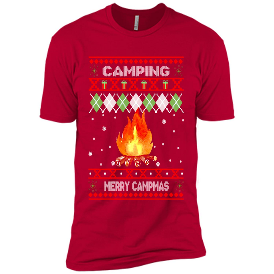 Merry Campmas Ugly Christmas - Premium Short Sleeve T-Shirt