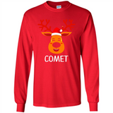 Comet Santa Claus Funny Xmas Holiday T-Shirt - Long Sleeve T-Shirt