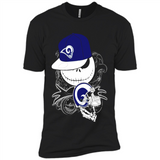 Jack Skellington The Nightmare Before Christmas-Rams Football - Premium Short Sleeve T-Shirt